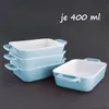 MINI rechteckige Auflaufform Ofen- Backform Keramik Set 4 Produktbild-Vorschau 5