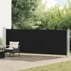 vidaXL Marquise latérale extensible 140x600 cm Noir Voir les images du produit 2
