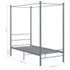 vidaXL Letto a baldacchino in metallo grigio 90x200 cm Anteprima dell’immagine prodotto 5