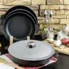 Ø28cm Gusseisenpfanne mit Aluminiumdeckel Bräter Schmortopf Produktbild-Vorschau 9