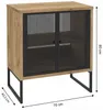 A product shot of a cabinet with dimensions indicated. Podgląd zdjęcia produktu