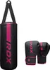 RDX Kinder Boxsack und Handschuhe F6 2FT KARA rosa Produktbild-Vorschau 1