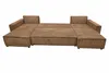 A brown U-shaped sofa is shown from the front against a white background. Náhľad obrázku produktu