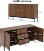 Sideboard Retro Sideboard Anti-Kipp Grifflose Kommode mit 2 Produktbild-Vorschau 7
