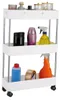 Étagère à roulettes Leantoys, 4 tablettes, blanche Voir les images du produit 3
