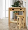 Sgabello da bar 2 pezzi. Legno di pino massiccio Anteprima dell’immagine prodotto 11