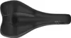 A black bicycle saddle is shown from a top-down perspective against a white background. Produktbild-Vorschau