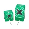 Two green boxes with a large 'X' logo, each containing screws, and two screws are placed in front of the boxes. Anteprima dell’immagine prodotto