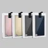 Four phone cases in their packaging, displayed in a row against a white background. Produktbild-Vorschau