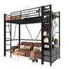 Sweiko lit mezzanine, 90 x 200cm, cadre en fer , Avec barre Voir les images du produit 8