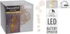 Product packaging with a clear window showing the decorative lighting inside, alongside marketing icons and images. Náhľad obrázku produktu