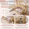 Kinder-Etagenbett 90x200 & 140x200 cm mit Giebeldach, Produktbild-Vorschau 7