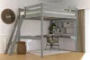 Hochbett aus holz Sylvia 160x200 schräger Leiter - Grau Produktbild-Vorschau 2
