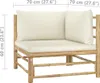 vidaXL 5-tlg. Garten-Lounge-Set mit Cremeweißen Kissen Produktbild-Vorschau 7