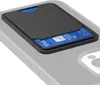 A black cardholder case attached to the back of a phone. Produktbild-Vorschau