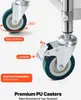 SucceBuy Edelstahlwagen mit 2 Ebenen und Rollen, ideal für Produktbild-Vorschau 4