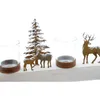 Lichterboard "Winterlandschaft" aus Holz für 4 Kerzen, Produktbild-Vorschau 3