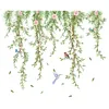 Fenstersticker Blumen Ranken mit Vögeln – Selbstklebende Produktbild-Vorschau 4