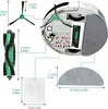 Diagram showing replacement parts for a robot vacuum cleaner with dimensions. Podgląd zdjęcia produktu