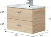 Dmora Mobile Sottolavabo Tico 45x70x50h cm Marrone Rovere, Anteprima dell’immagine prodotto 3