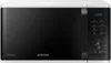 A white and black Samsung microwave oven is shown from the front. Produktbild-Vorschau