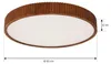 Lindby LED-Deckenlampe Velua, weiß/holz dunkel, CCT, Ø 50 Produktbild-Vorschau 5