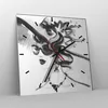 Wanduhr - Quadrat - Glasuhr - Frau Modell - 40x40cm - Produktbild-Vorschau 4