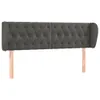 vidaXL Kopfteil mit Ohren Dunkelgrau 147x23x78/88 cm Samt - Produktbild-Vorschau 2