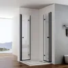 IMPTS Duschkabine Eckeinstieg 90x90cm Mattschwarz Dusche Produktbild-Vorschau 2