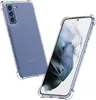 Two views of a transparent phone case on a white background. Produktbild-Vorschau
