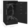 vidaXL Sattelschrank Schwarz 53x53x105 cm Stahl Produktbild-Vorschau 7
