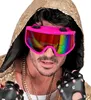 Retro Ski Brille in Neon Farben - 80er Jahre Brille Pink Produktbild-Vorschau 3