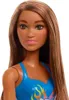 Mattel Barbie Beach Doll con costume da bagno blu HDC51 Anteprima dell’immagine prodotto 7