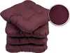 A stack of four purple seat cushions. Produktbild-Vorschau