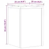vidaXL Pflanzenständer 2 Stk. Artisan-Eiche 25x25x35 cm Produktbild-Vorschau 8