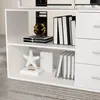 Schreibtisch Weiß 130x57x75cm MDF, frei verschiebbarer Produktbild-Vorschau 4