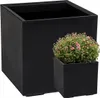 Vaso da fiori Lamela | a scacchiera | 40 cm | cemento nero Anteprima dell’immagine prodotto 1