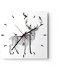 Wanduhr - Quadrat - Glasuhr - Hirsch Herbst Wald Produktbild-Vorschau 1