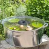 Solarbrunnen Set: 40L Zinkwanne oval & Solar-Teichpumpe Produktbild-Vorschau 7