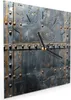 Wanduhr aus Glas mit Motiv Metalltür Design- 30 x 30 cm - Produktbild-Vorschau 2