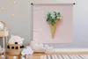 MuchoWow® Wandteppich Wandbehang Eiswaffel - Blumen - Produktbild-Vorschau 4