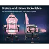 A diagram showing the dimensions of a pink gaming chair. Podgląd zdjęcia produktu