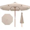 Parasol COSTWAY φ300cm, parasol de jardin avec volant, Voir les images du produit 1