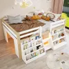 Halfhoogslaper 140x200 cm met opbergvakken, LED-verlichting Productafbeelding-voorbeeld 2