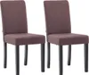TPFLiving 2er Set Esszimmerstuhl Ines Stoff Gestell Holz Produktbild-Vorschau 1