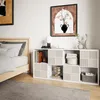 Scaffale a cubi UnboxG bianco avorio 125x30x60 cm con linee Anteprima dell’immagine prodotto 1