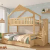 Kinder-Etagenbett 90x200 & 140x200 cm mit Giebeldach, Produktbild-Vorschau 10