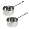 2x Edelstahl Soßentopf mit Stiel ø 10 cm Fassungsvermögen Produktbild-Vorschau 1