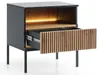 A modern nightstand with a drawer and LED lighting. Produktbild-Vorschau