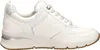 A side view of a white sneaker with silver accents and a brown sole. Podgląd zdjęcia produktu